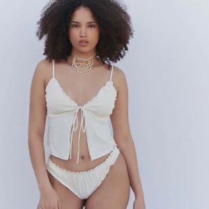 Frankies Bikinis Penelope Ruffle Tankini Bikini Top/Dawson Cheeky Bikini Bottom